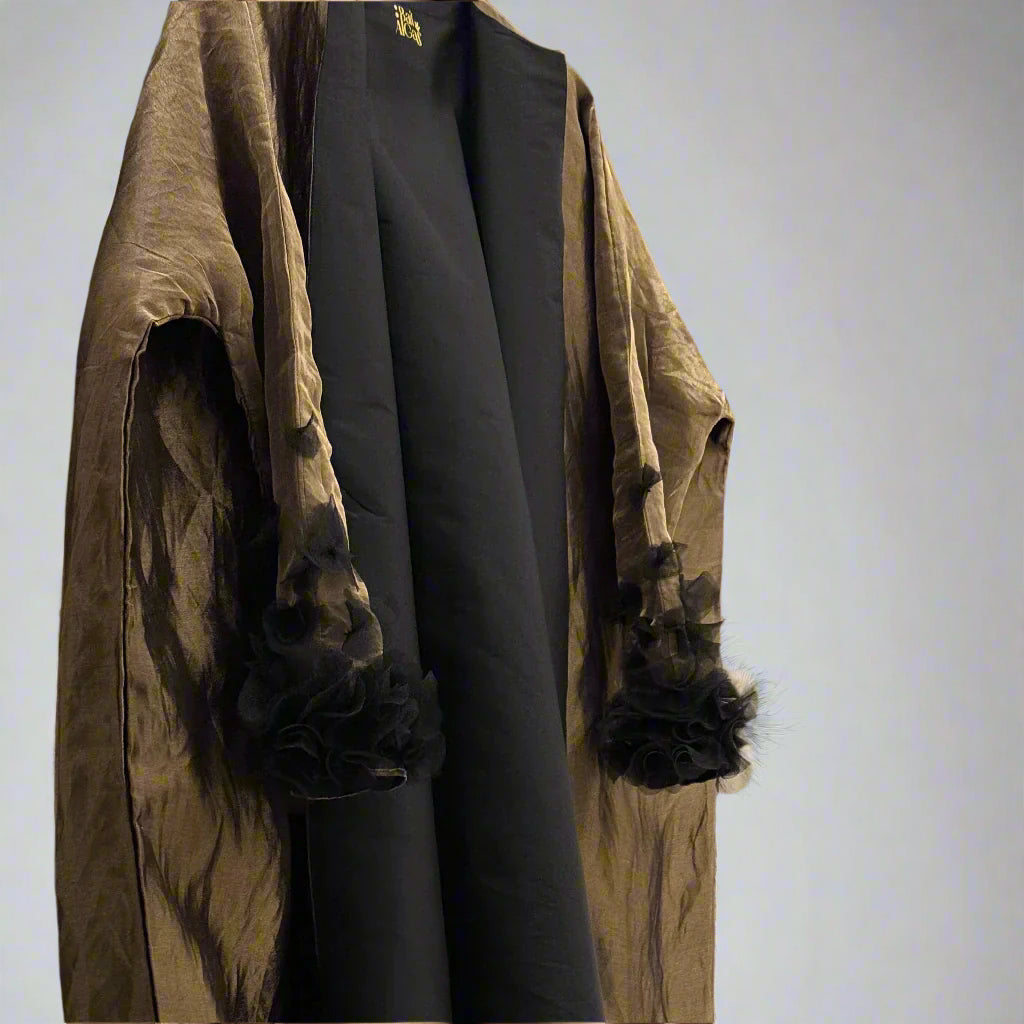 BROWN X BLACK ABAYA
